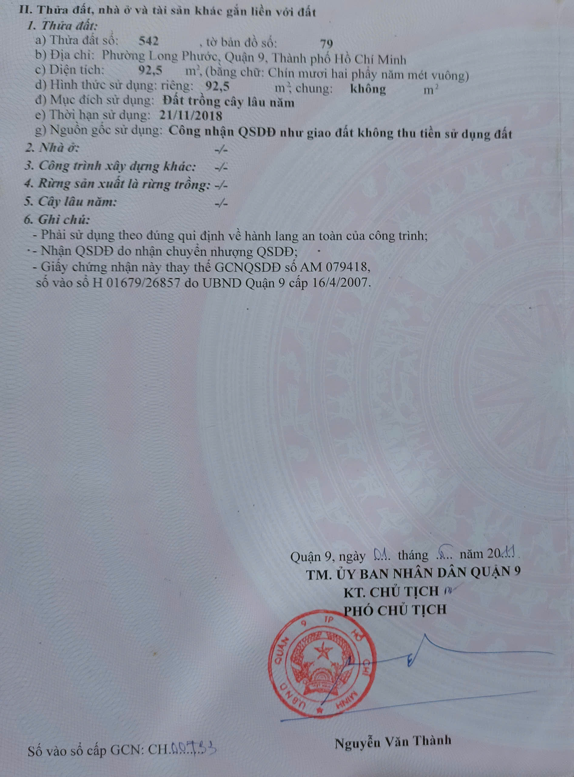 Bán lô đất xấu nhất quận 9 giá 750 triệu