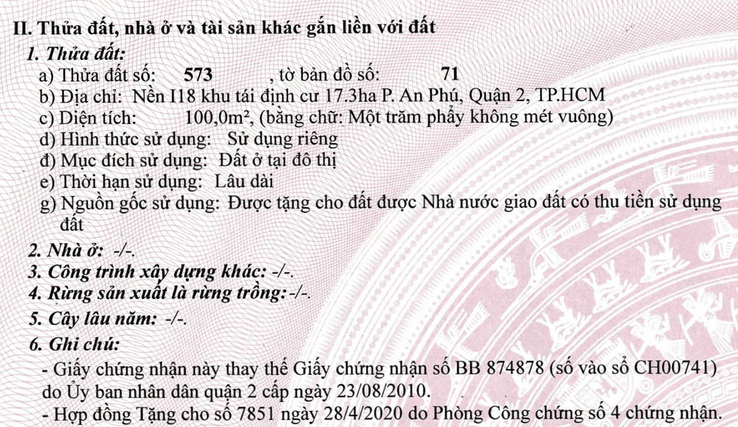 Bán 100m2 đất dự án 17.3ha An Phú Quận 2