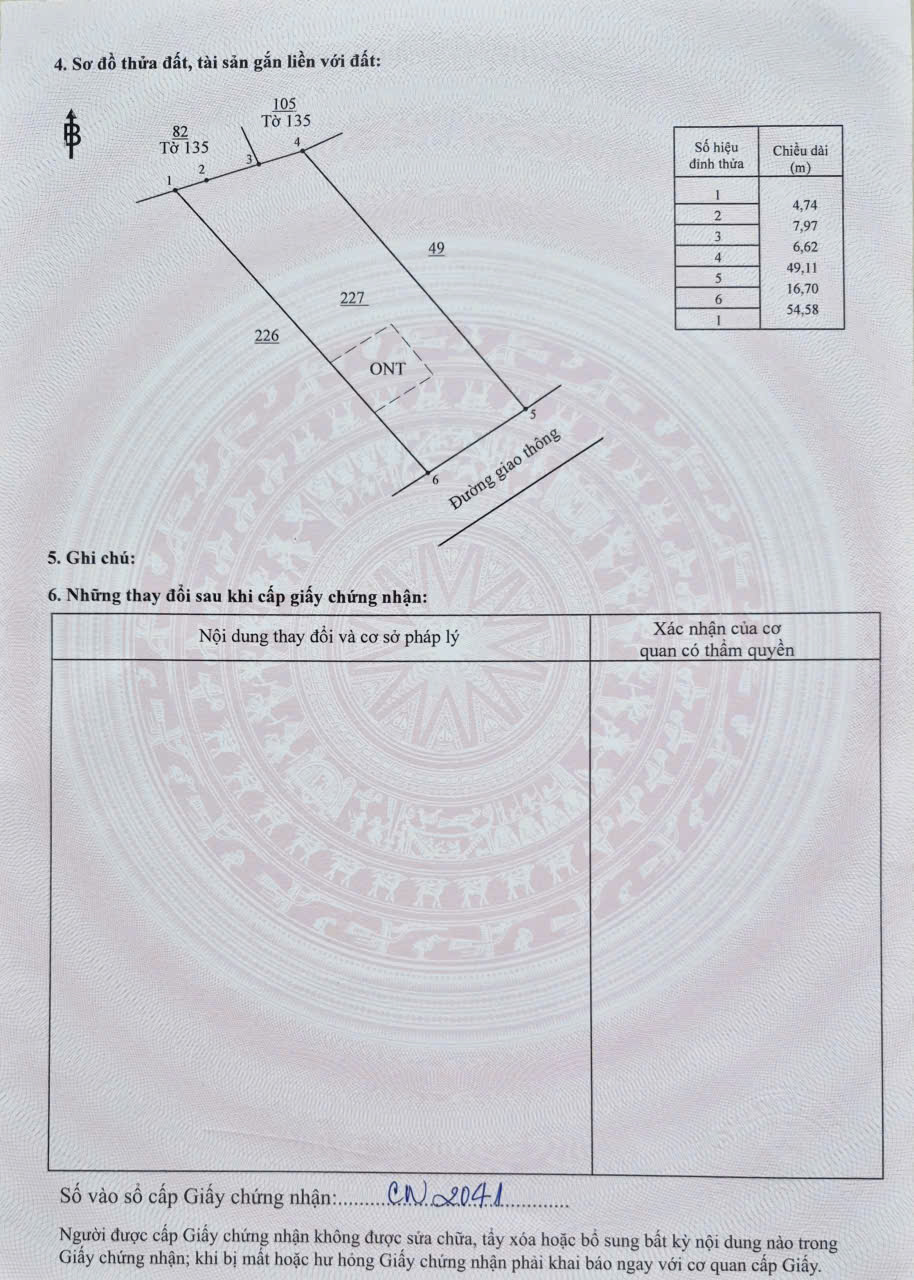 Bán 1838m2 đất đường Cầu Mên Long Thành giá 15ty đã có sẵn 200m2 thổ cư