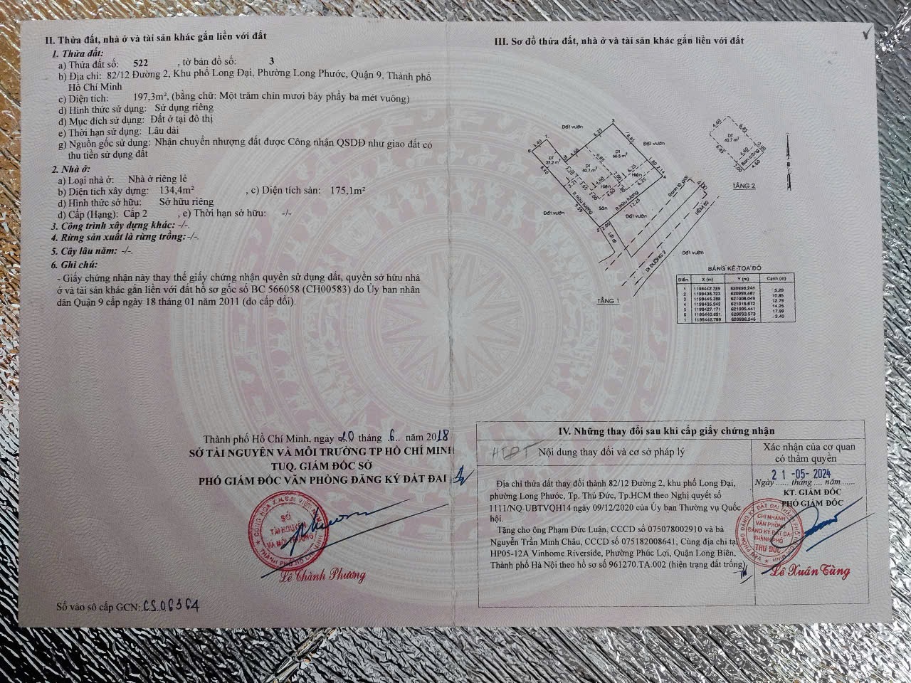 Bán đất mặt đường 2 Long Phước Quận 9 diện tích 1400m có 400m thổ