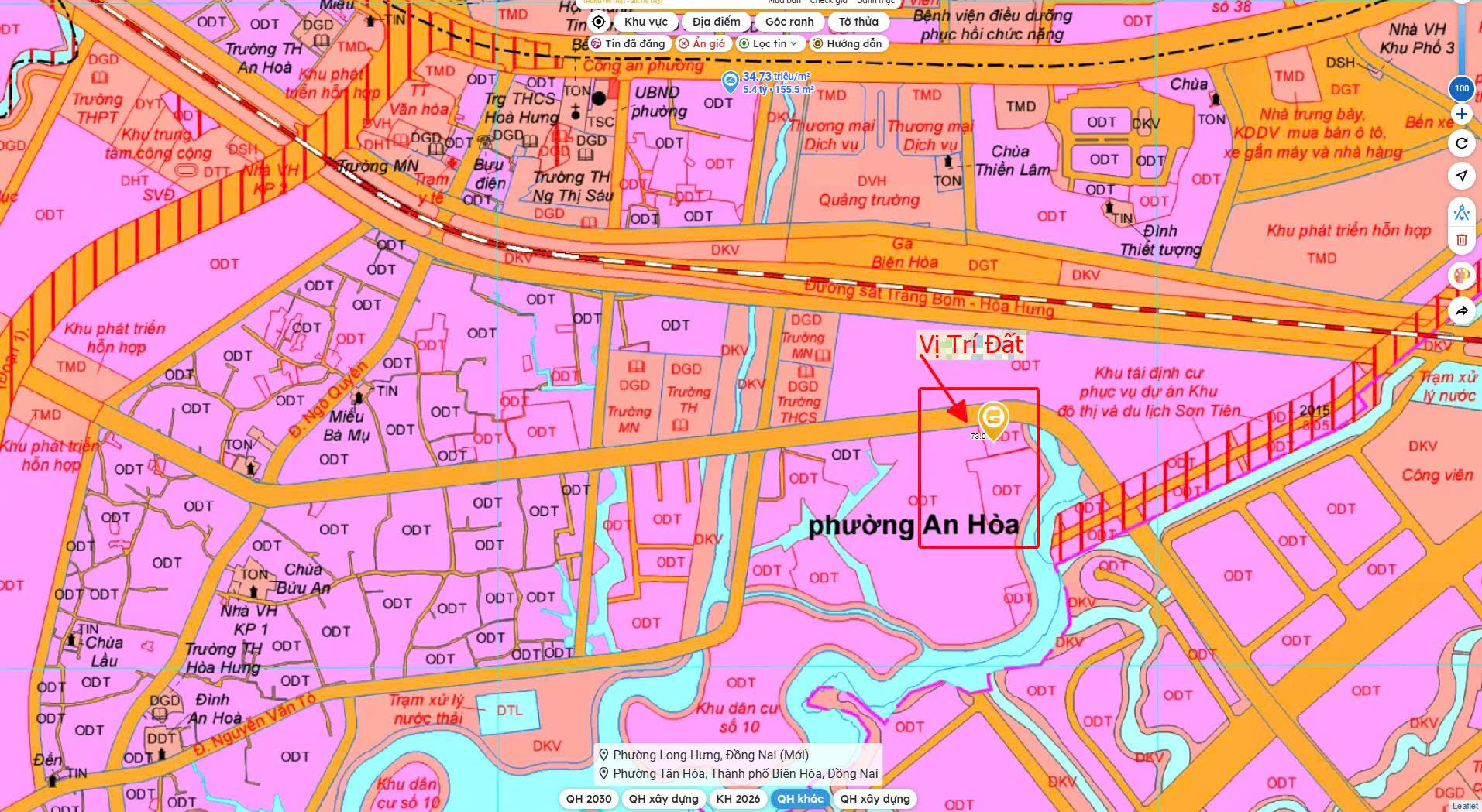 Quy hoạch Long Hưng Biên Hòa
